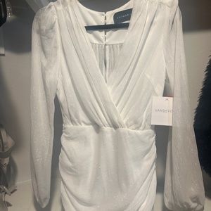 White dress perfect for Bridal Shower or courthouse ceremony